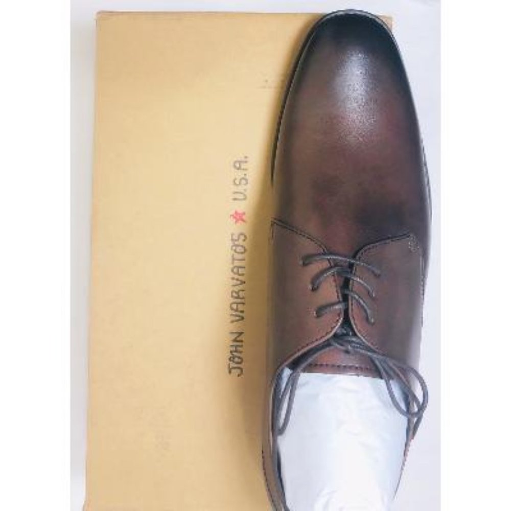 SOLD John Varvatos Star USA Brown Leather Derby - Picture 8 of 10